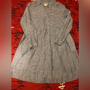 Cynthia Rowley 100% blue linen dress. Size small